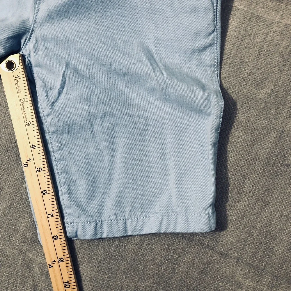 Children's Place Shorts Boys 10 Light Blue Chino Bermuda Kids Adjustable Waist